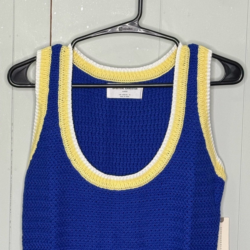 NWT ! Anthropologie Spiritual Gangster River Scoop-Neck Crochet Mini Dress - Picture 7 of 11